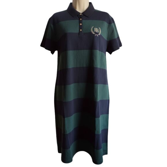 NWT Tommy Hilfiger XL Stripe Rugby Dress Y2K - Picture 4 of 10